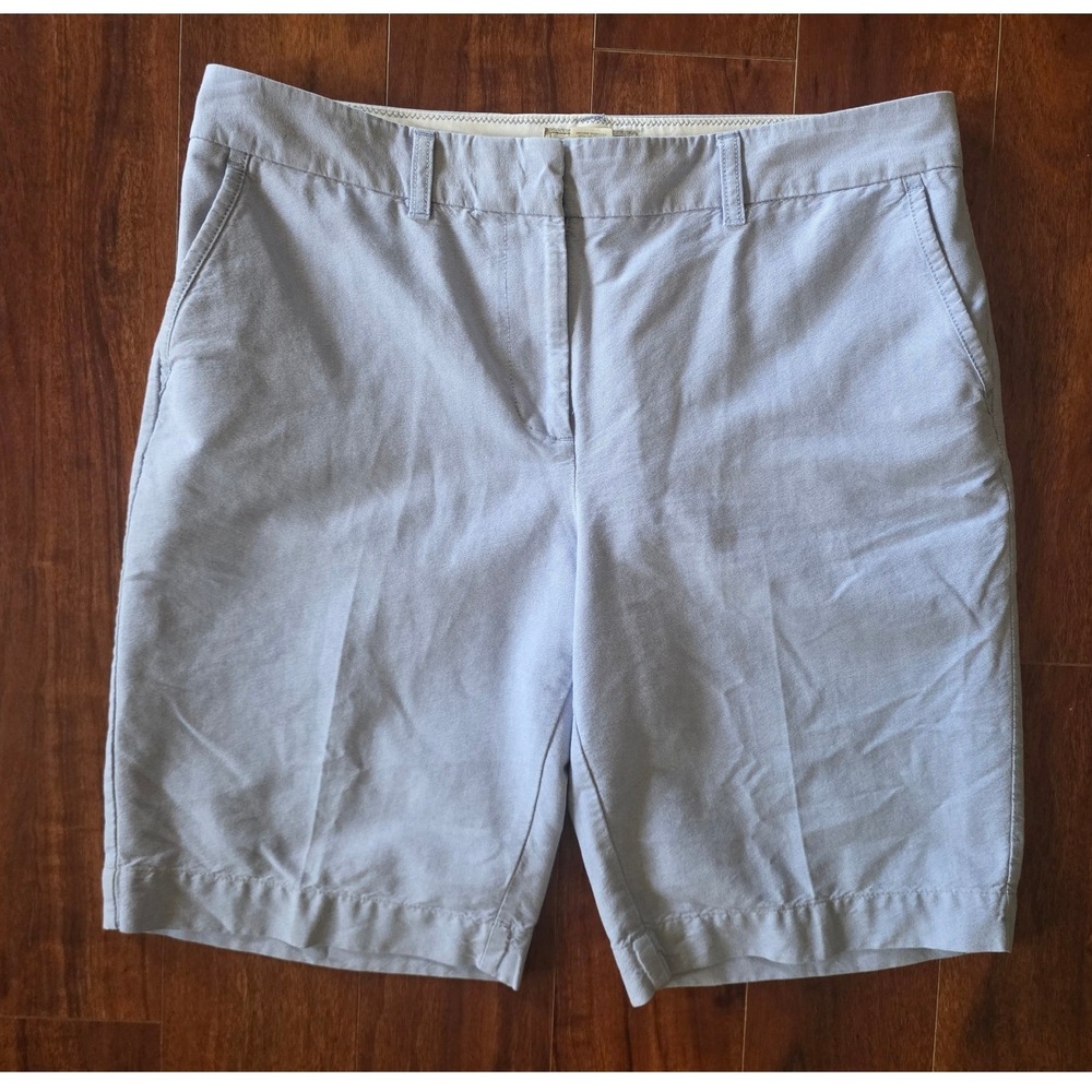LL Bean Mens Light Blue Favorite Fit Straight Leg Cotton Chino Shorts 14 REG